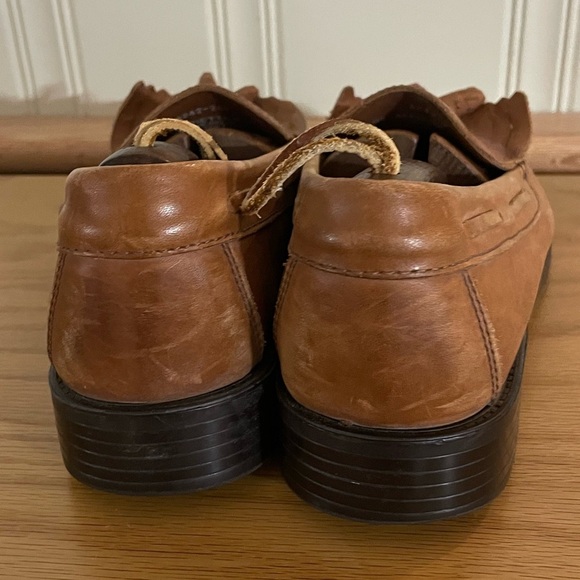 Weejuns Marietta II, Womens 11 M Brown Leather Tassel Kiltie Loafers - Picture 4 of 6